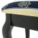 Retro banquet with storage, 550x330x430, wenge, fabric blue strip