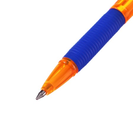 Ballpoint handle Erichkrause R-301 Amber Stick & Grip, Node 0.7 mm, blue ink, rubber emphasis, LECTION Line 1000 meters-7