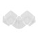 A set of components for a skirting board for the countertop "Ideal" white glossy