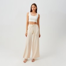 Women's pants minku beige color, size 42
