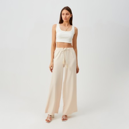 Women's pants minku beige color, size 42