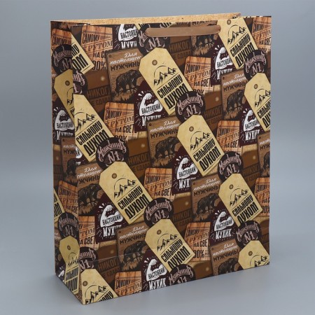 Gift package laminated, packaging, “for a real man”, 40 x 49 x 15 cm-4