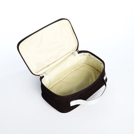 Lightning cosmetic bag, brown color-2