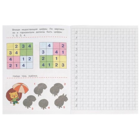 Records with the tasks "Writing the numbers and solving examples"-2