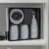 A set of accessories for the bathroom "Marble", 4 items (400 ml dispenser, soap dish, 2 glasses), white color