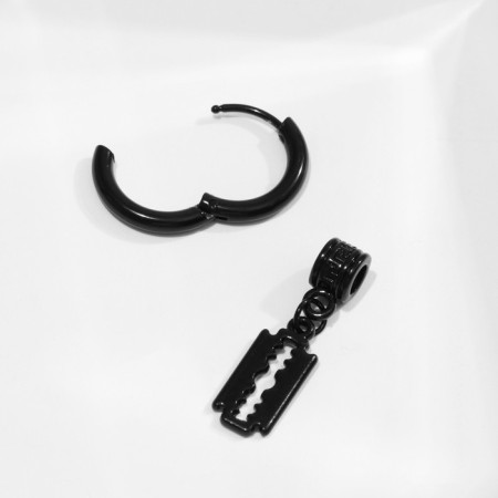 Piercing in the ear "Ring" blade, d = 13 mm, black color-2