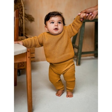 Pants Knitted children's amrobaby pure love comfy, height 92, mustard color-5