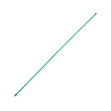 Pegs for garter plants, h = 120 cm, d = 1 cm, metal, green