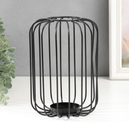 Summary Metal for 1 candle "Loft. Prutia" black 20x13x13 cm-1