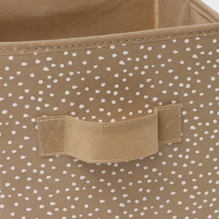 The storage box "Points", 19 × 19 × 19 cm, beige color-3