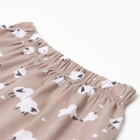 Homemade set (T -shirt, shorts) "lamb", white/beige color, size 44-3