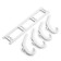 Tundra hanger, 4 hook, snow-white, plastic, 1 pc.