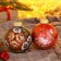 A set of 4 Christmas balls of 100 mm "unique bouquet"