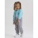 Combineson children's insulated tops "Capitane", height 68 cm, color gray/blue