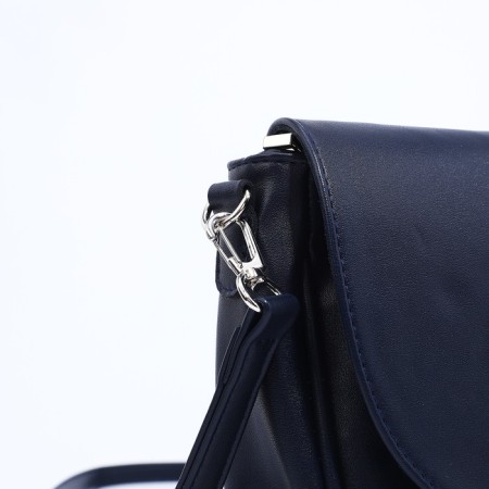 Richet bag on a magnet, outer pocket, long belt, blue color-3