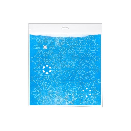 A set of snowflakes for decor, counting material, blue color-2
