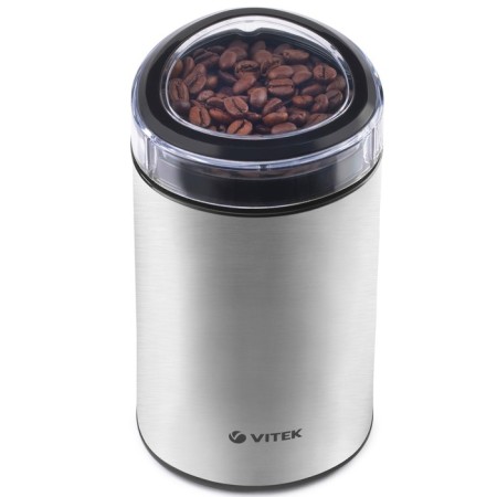 Vitek VT-1544 coffee grinder, electric, knife, 200 watts, 70 g, silver-1