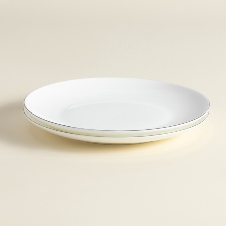 Sl Home “Cascon” plates, d = 20 cm, set 2 pcs, bone porcelain, white-6