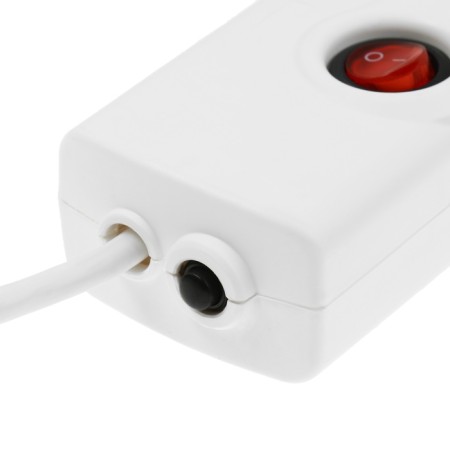 Luazon Lighting network filter, 5 outlets, 5 m, 3500 W, 3x1 mm2, 16 A, 220 V, with a fuse, white-5