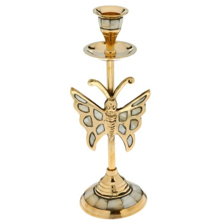 Climber "Color butterfly" Brass, mother of pearl 8.5x8.5x22 cm-5