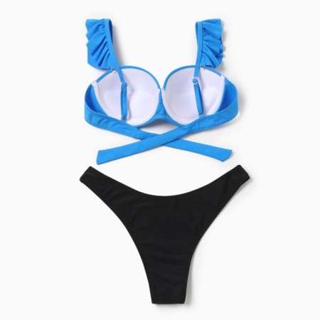 Swimsuit female separate minku Blue/black color, size 48-7