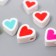 Beads for PVC creativity "Hearts with a contour" Color set 20 pcs 1x1x1 cm