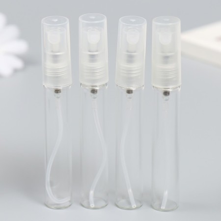 Spray bottle with a spray spray "Transparent" 8 ml set of 4 pcs 1.2x1.2x9 cm