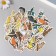 Stickers for creativity "City and forest birds" embossing gold set 48 pcs 9x7x0.8 cm