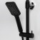 The shower system wasserkraft a11401, tropical shower, thermostat, hand watering can, chrome/black