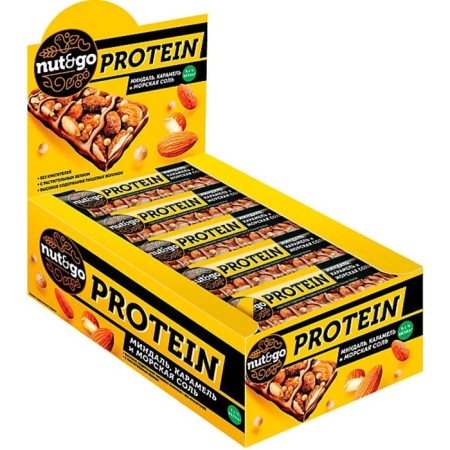Protein bar "Nut & Go", almonds, caramel and sea salt, 40 g-1