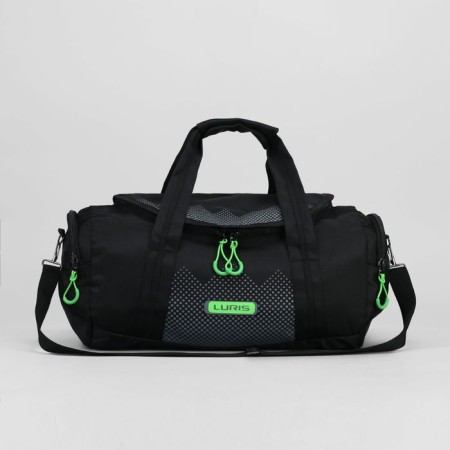 Sports bag with lightning, 2 outer pockets, black color-1