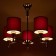 Economic chandelier 38014/5 5x60W E14 LED Chrome/purple 61x61 cm