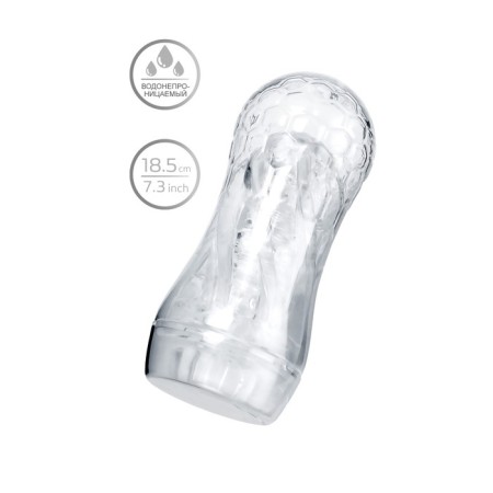 Masturbator A-TOYS JELF, ABS plastic, transparent, 18.5 cm-3