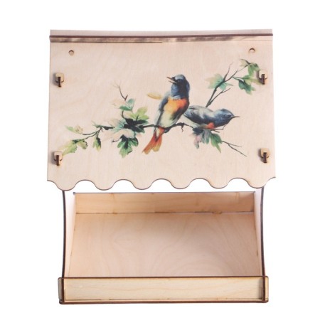 Birds of "Birds on a branch", with print, 24 × 24 × 27 cm-2