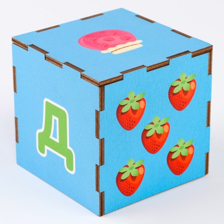 Cube-pyramid Luntik 5 cubes in the set, studying the colors and score-8