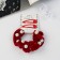 Hair set "Gloria Grace" (elastic band 7 cm, 2 invisibility 5 cm) red