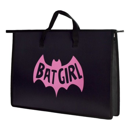 Folder for drawings and drawings A3, 450 x 330 x 90 mm, with handles, plastic, lightning from above, phoenix "Bat"