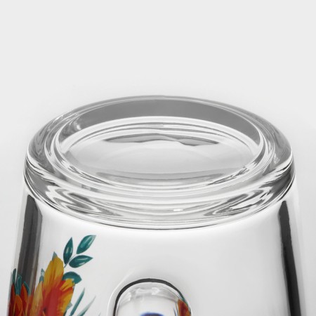 Glass Glass "Tropical Flowers", 300 ml, MIX drawing-4
