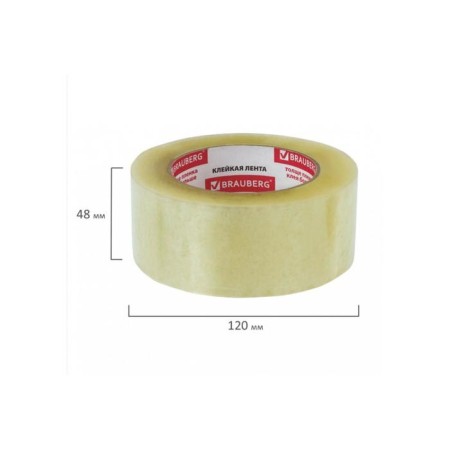 Glue tape Brauberg 440157, transparent, 45 μm, 48 mm x 132 m-2