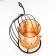Summary metal, glass per 1 candle “curl” d-7.5 cm, gold, black 12x11x21 cm