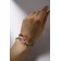 Bracelets "Demetrons" on a magnet, marmalade bears, purple-pink color in silver