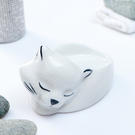 Soap dish "cat" 9x14x8cm-1