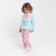 Pajamas for girls, pink/mint color, height 86-92 cm