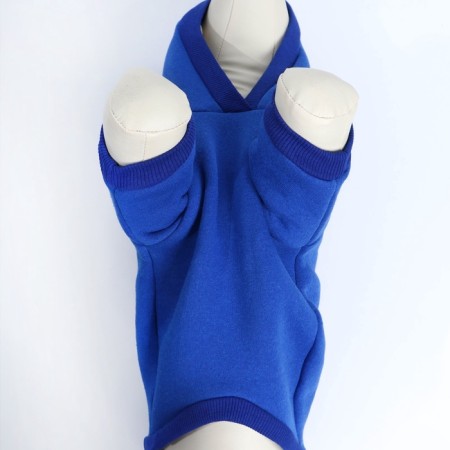 Single-fat sweatshirt for dogs (foot with a hose), size S (DS 24, Osh 33-37, OG 42-44), blue-8