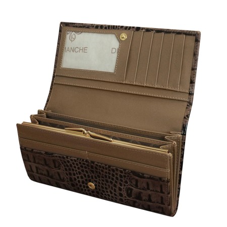 Wallet with frame lock XL Loricata Brun-2