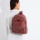 Women's backpack made of artificial leather with lightning, 1 pocket, pink color
