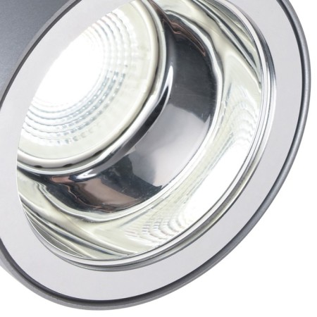 Lamp for a single -phase track system Escada, 20035tra/01 SSL/Ch. 1x50W, GU10, 74x120x155 mm, matte silver color/chrome-1