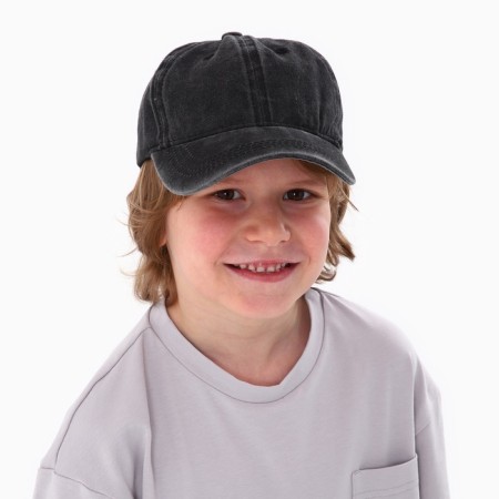 Baby cap for a boy jeans, color gray rr 52-54 5-7 years-9