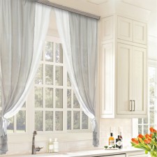 A set of curtains for the kitchen Witerra Lydia 250x160cm, gray, PE100%