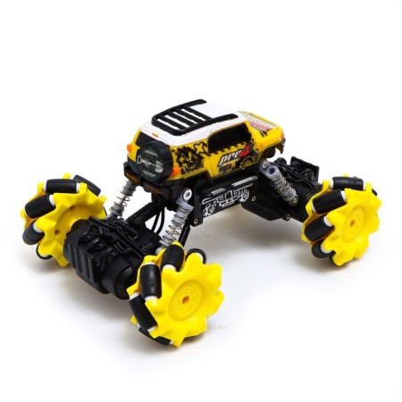 Radio controlled machine Drift, Monster Truck, drift, 4WD, battery, yellow color-2